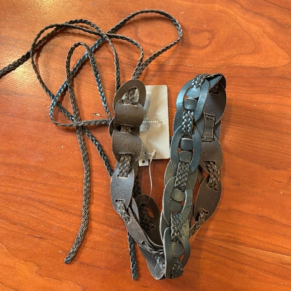 NWT Anthropologie braided leather belt